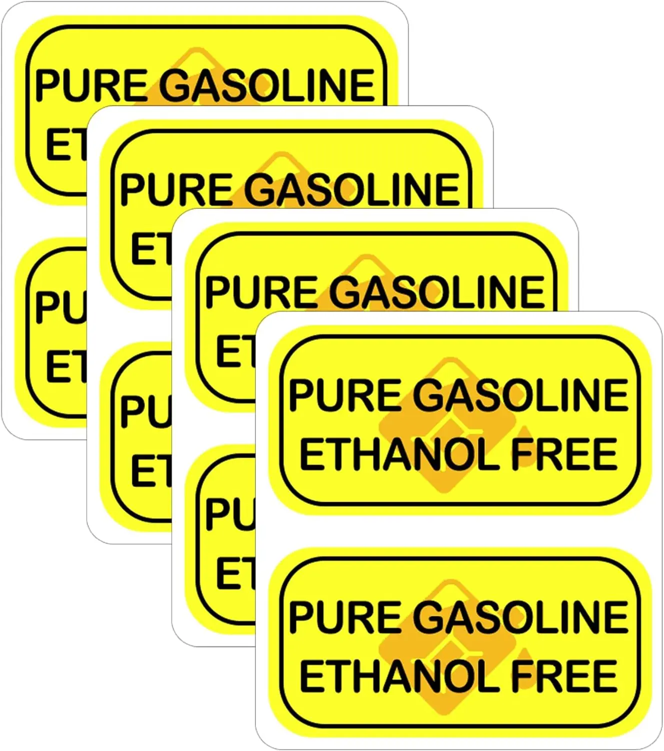 Non Ethanol Sticker Pure Gasoline Non Ethanol Sticker 2 * 4 inch Gasoline Tank Label Fuel Label Fuel Station Pump Sticker 8 pcs