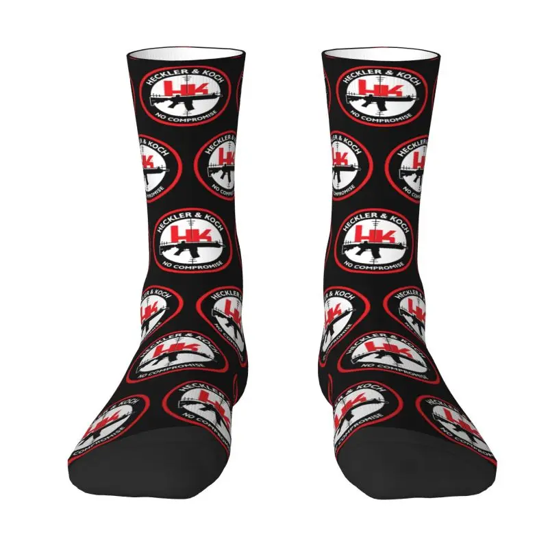 

Cool Printed Heckler And Koch Socks for Women Men Stretchy Summer Autumn Winter HK Firearms Crew Socks