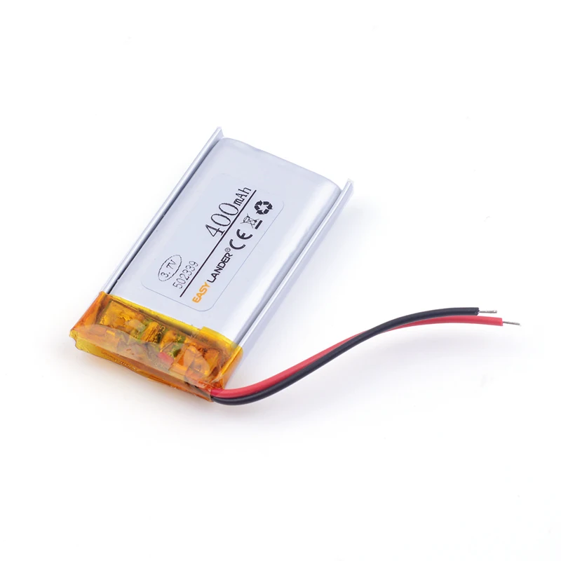 502339   3,7 В 400 мАч перезаряжаемая литий-ионная литий-полимерная батарея для цифровых продуктов Bluetooth GSP PSP