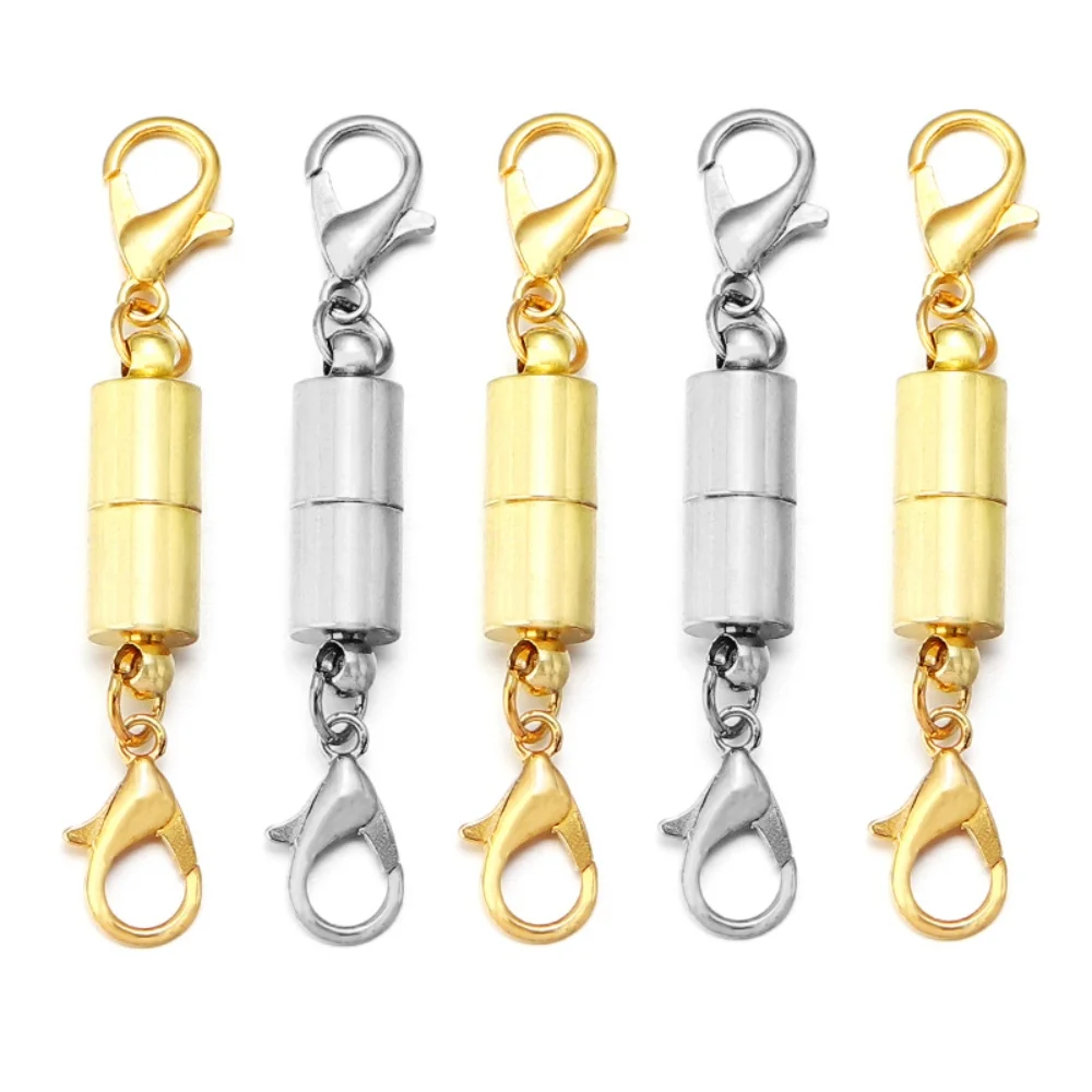 5 ensembles/lot de fermoirs magnétiques pour la fabrication de bijoux, accessoires de connexion pour bracelets et colliers, boucles de fixation magnétiques.