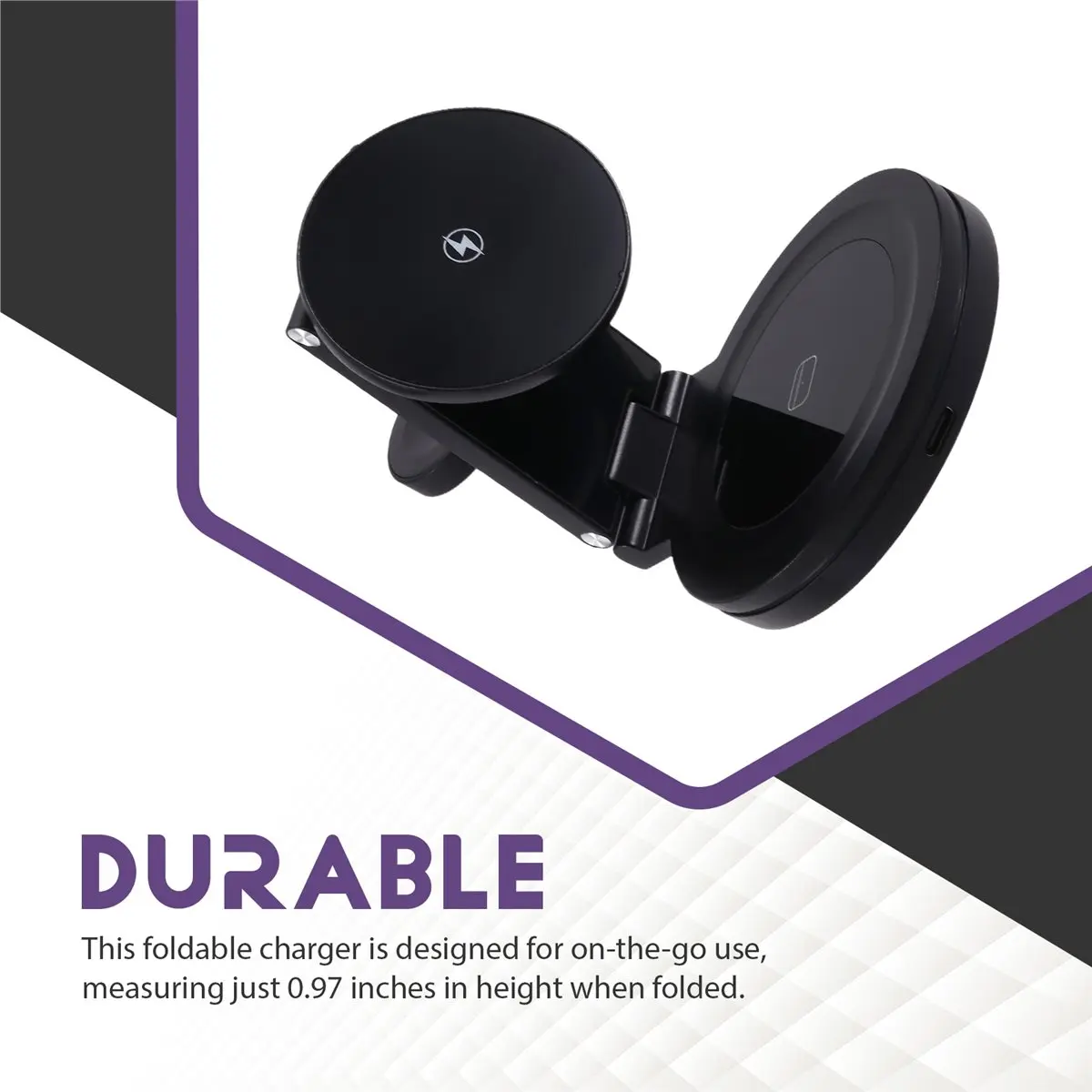 T742C Tools-Foldable 3in1 Magnetic Wireless Charger,360º Rotatable Charging Station,15W for 12-17,for Watch,for