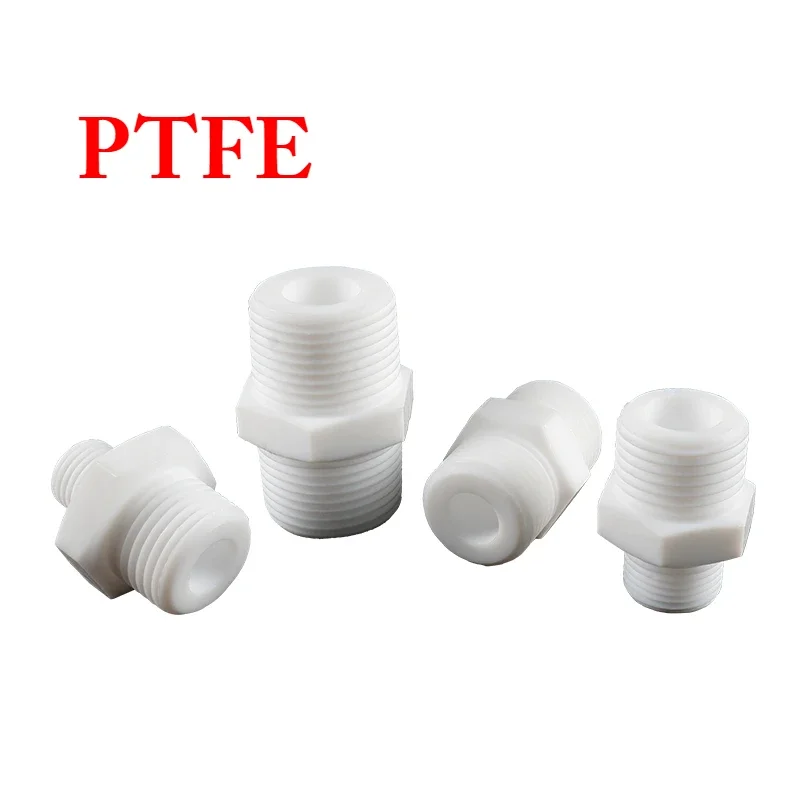 

1/8" 1/4" 3/8" 1/2" 3/4" 1" BSP NPT Male Euqual Reducer PTFE Pipe Fitting Nipple Connector Adapter LAB