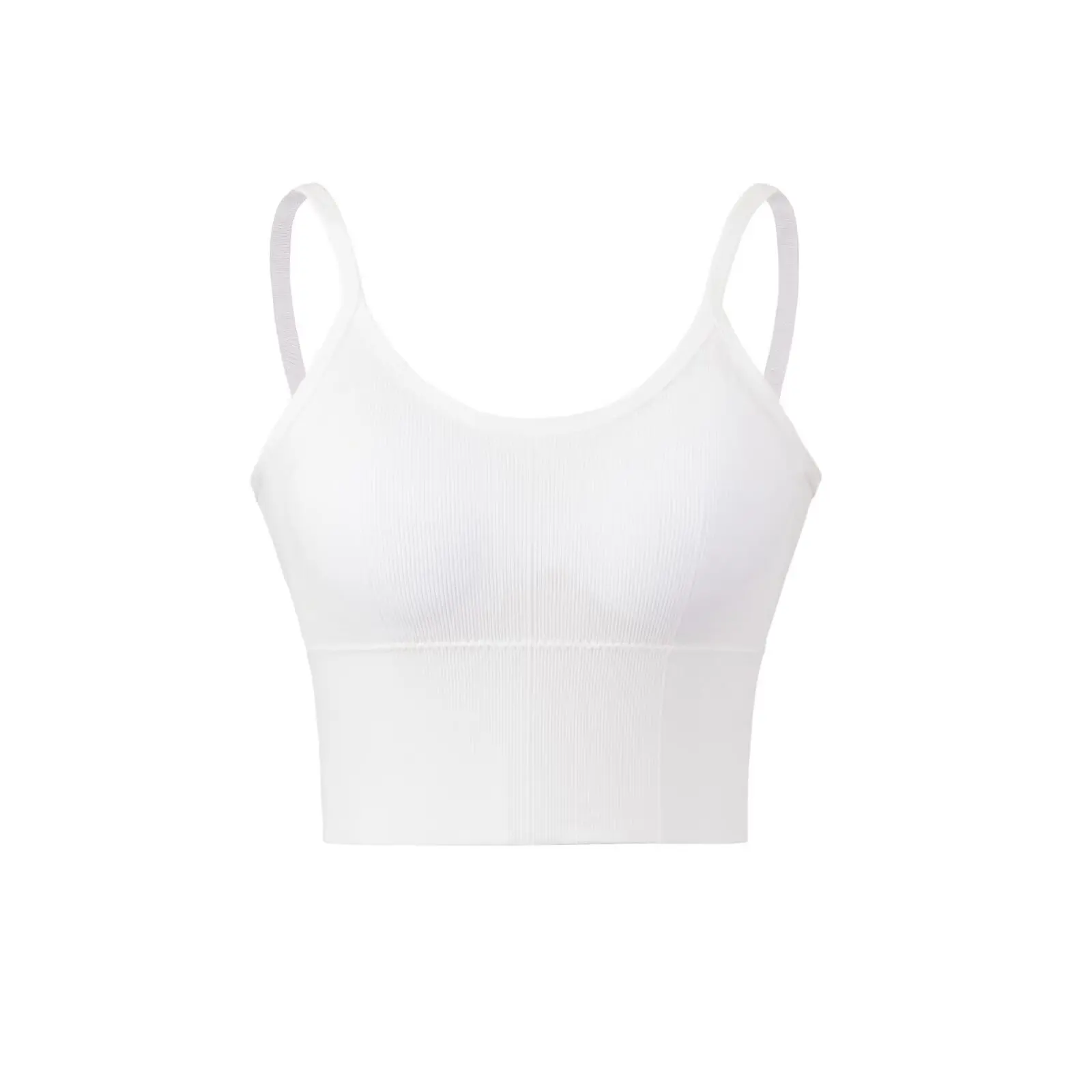 Sexy U-Ne Strap Vest Women's Summer ort Slimming Tight Fit Hot Girl Beautiful Ba Top with Chest Pad Street Sle Pure C...