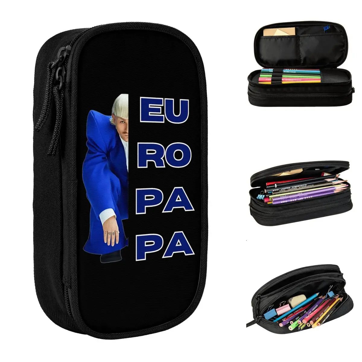 Fun Joost Klein Europapa Pencil Cases Pencilcases Pen Box Kids Large Storage Bags School Supplies Cosmetic Stationery