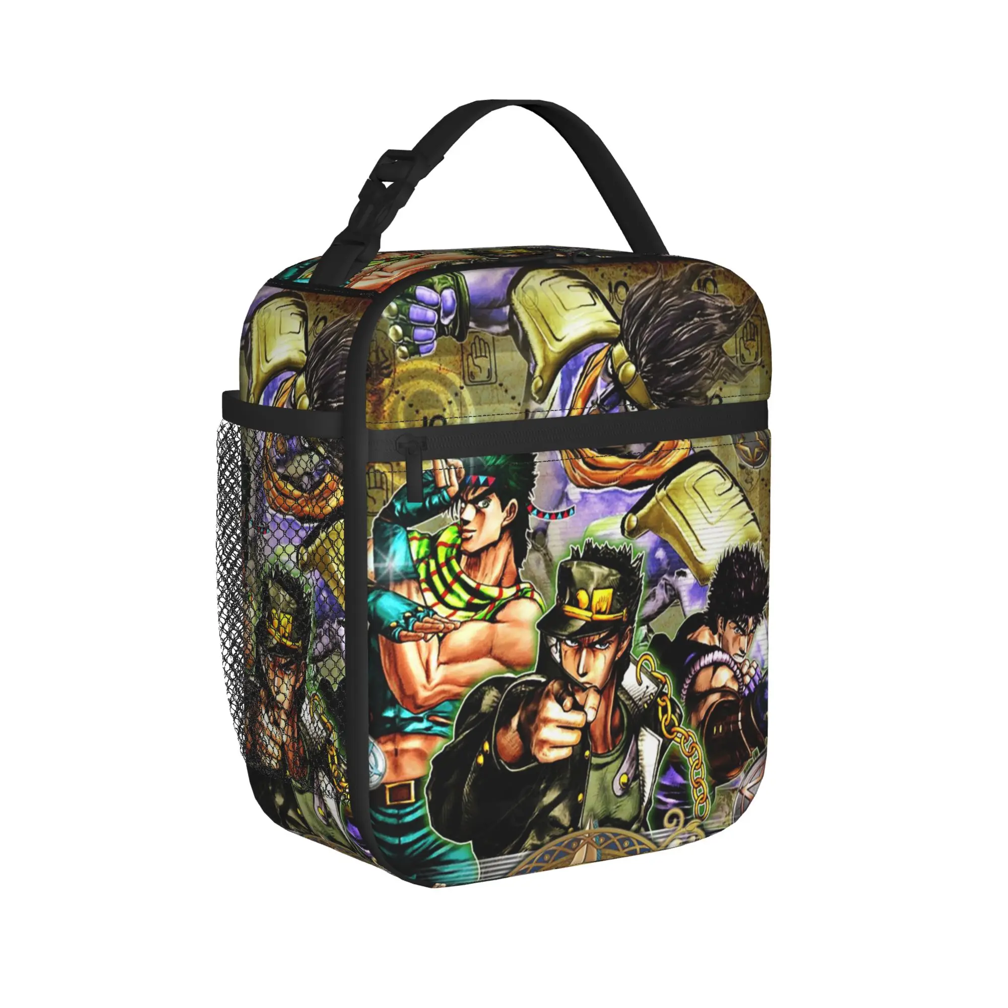 Joestar Family Bizarre Adventure Dio Insulated Lunch Bags Anime Jojos Lunch Container Bag Lunch Box Tote School Food Handbags