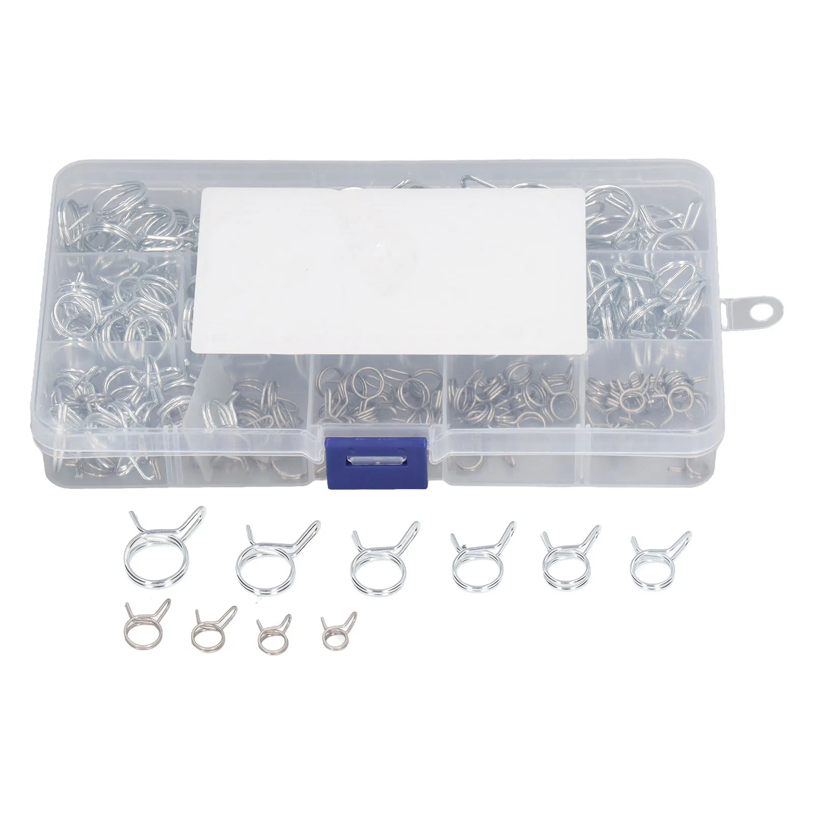 150Pcs Double Wire Spring Tube Clip Clamp High Hardness Corrosion Resistance Hose Clamp for Farm