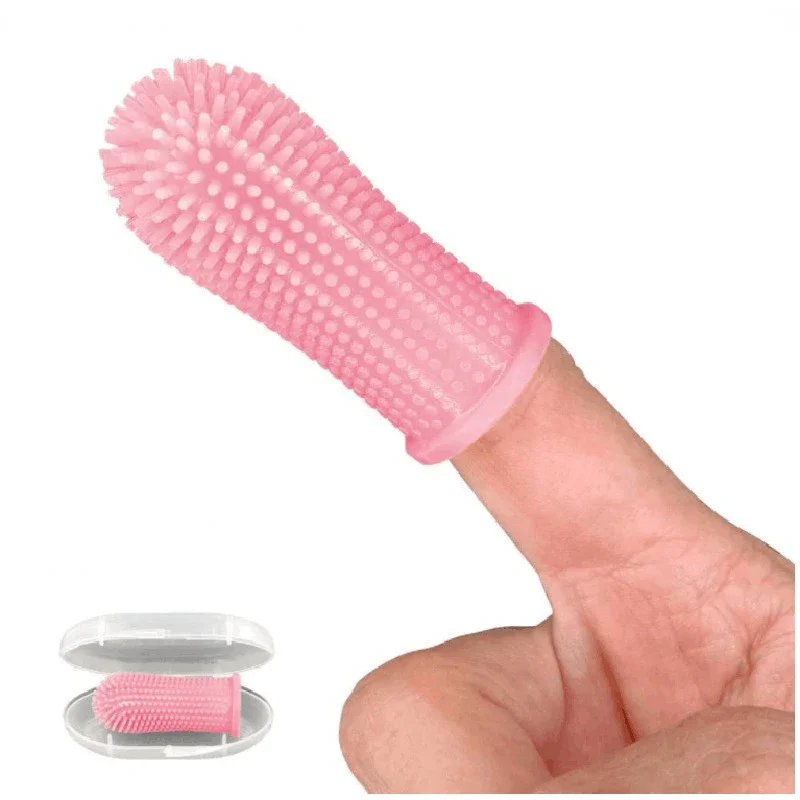 1pc Baby Finger Cover Toothbrush for Children Infant Tongue Mouth Clean Brush Finger Sleeve Baby Decoduous Tooth Brush