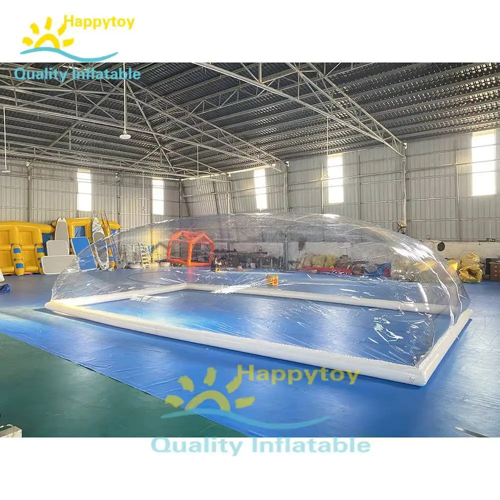 Erwärmendes transparentes, wasserdichtes, aufblasbares Schwimmzelt aus PVC für Pools