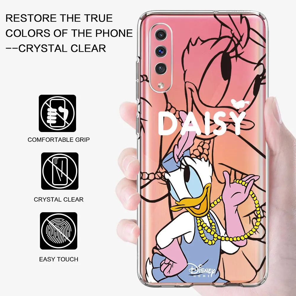 Disney Donald Duck Couple Case for Samsung Galaxy A70 A70s A20e A30s A8 A40 A50 A50s A20 A30 A7 A6 Soft Transparent Phone Cover