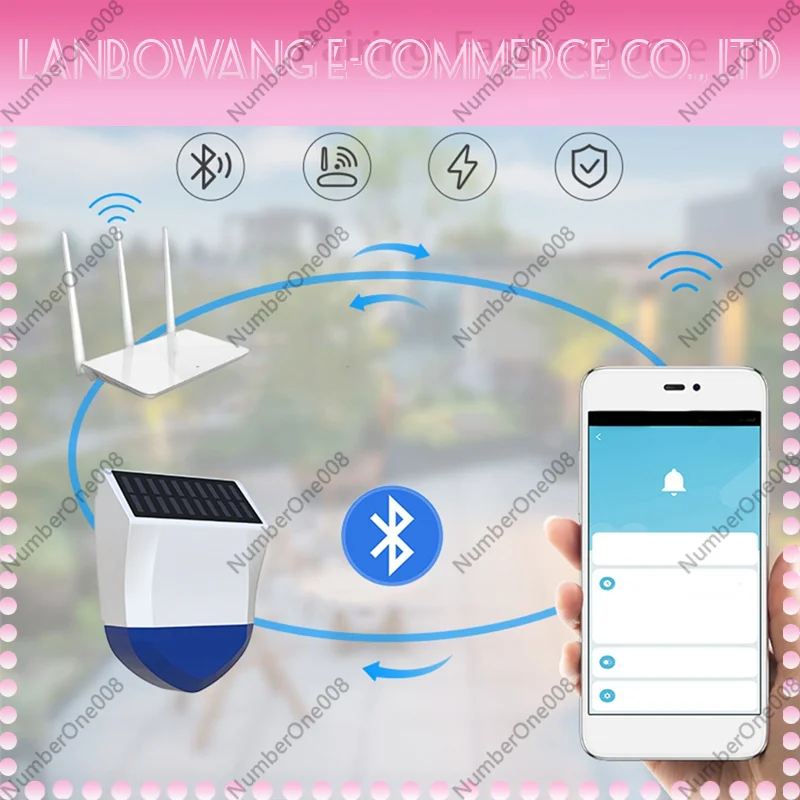-A15I Tuya Smart Wifi Siren Alarm Outdoor Sound And Light Alarm Waterproof Solar Sound Light Alarms