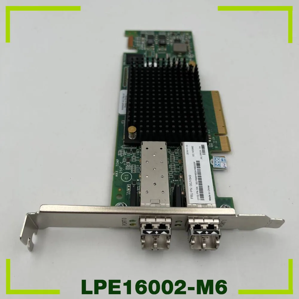 

Для Lenovo оригинальная двухпортовая плата LPE16002-M6 16G HBA 00JY849 00JY809 81Y1662