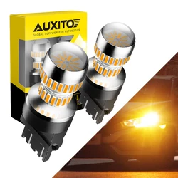 AUXITO 2Pcs Canbus T25 LED 3157 3156 3057 3056 P27/7W LED Bulbs 54 Led 4014 SMD Car Rear Brake Light Parking 12V Amber White Red