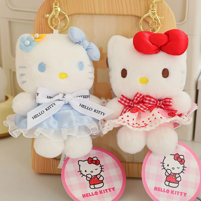 Sanrio Hello Kitty Pluche Meisje Sleutelhanger Hanger Kuromi Cinnamoroll Kids Hello Kitty Knuffels Meisje Sleutelhanger Rugzak Geschenken