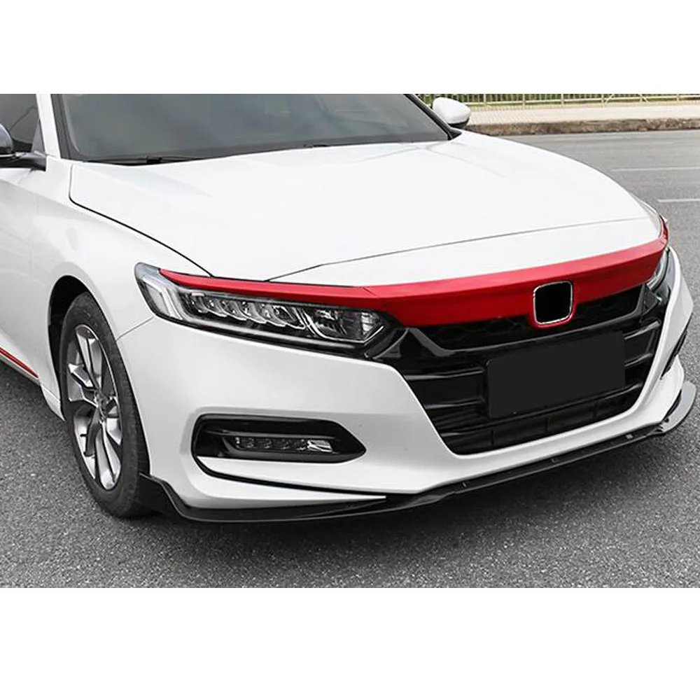 For Honda Accord 10th 2018 2019 2020 2021 2022 2023 Car Bumper Engine ABS Plastic Trim Front Grid Grill Grille Frame Edge 3PCs