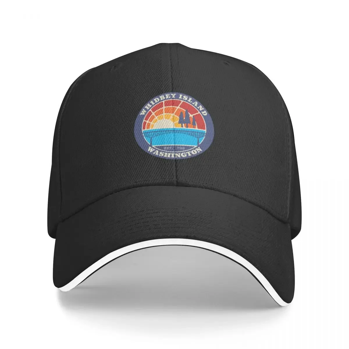 WHIDBEY ISLAND LOGO Baseball Cap Uv Protection Solar Hat Beach Outing Beach custom Hat Women's Hats Men's