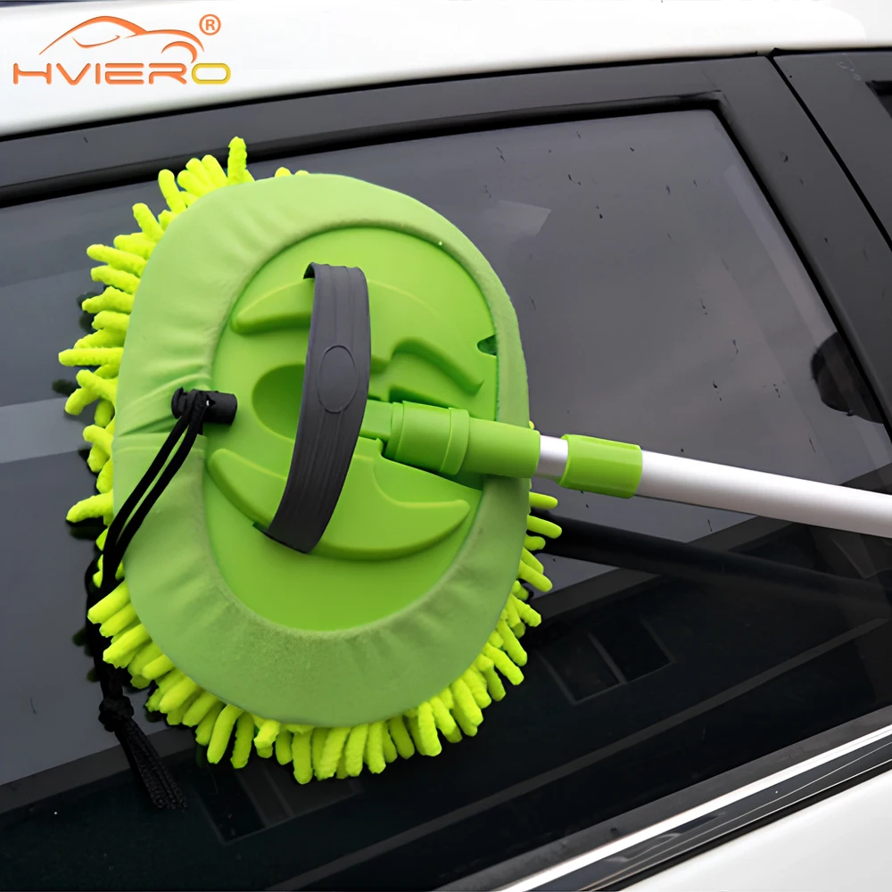 Chenille Multi Function Car Wash Scrub Retractable Long Handle Mop Soft Hair Dust Blanket Maintenance Professional Beauty Tools