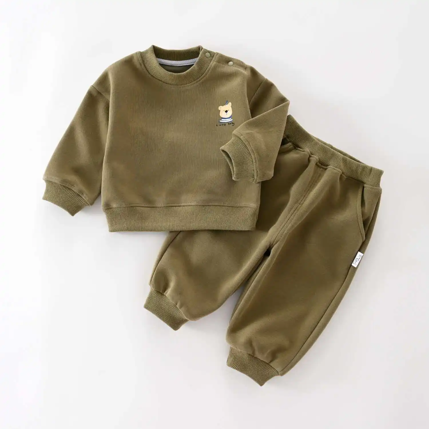 Baby-Sweatshirt-Kleidungssets 2026 Neue Herbstkollektion für Kleinkinder Jungen Mädchen Niedlicher Cartoon-Druck Pullover+Hose 2-teiliges Kinder-Freizeitoutfit – Detail 3