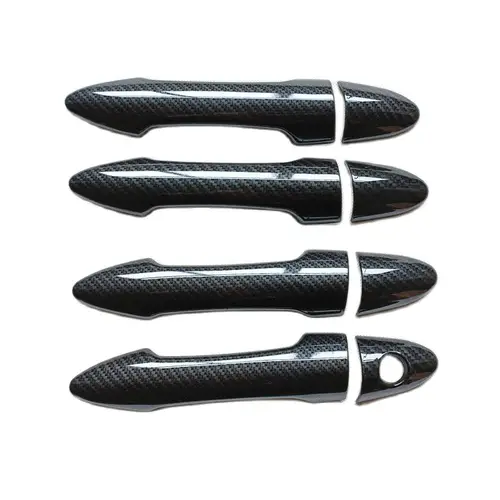 Imagen 1 del producto Para Kia Picanto Morning 2012 2013 2014 2015 2016 accesorios cubierta de manija de puerta embellecedor plástico imitación fibra de carbono