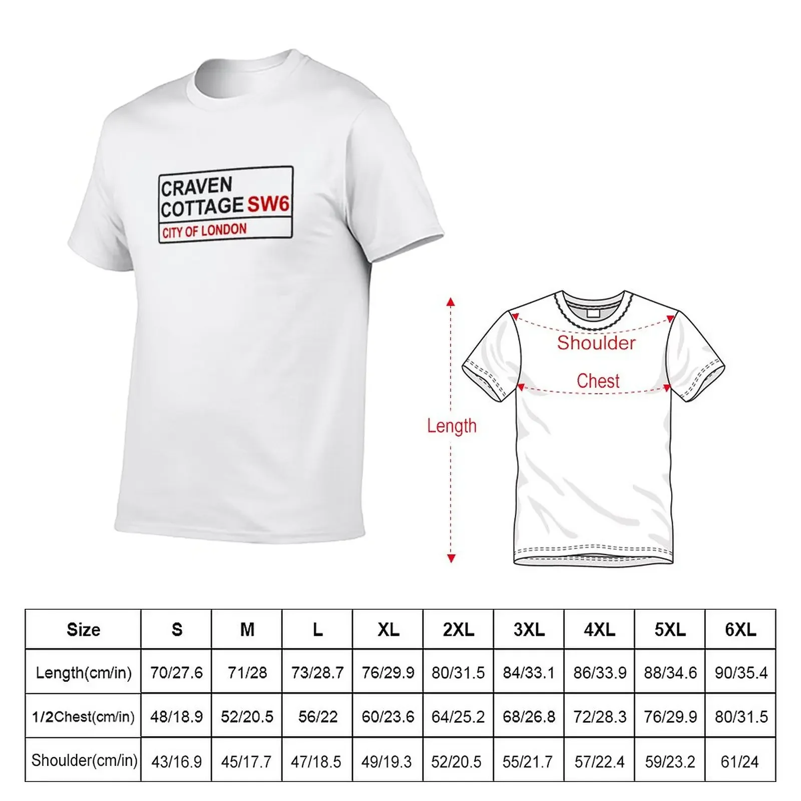 Fulham Football Team Craven Cottage Street Sign T-Shirt Aesthetic clothing cute tops t shirts men