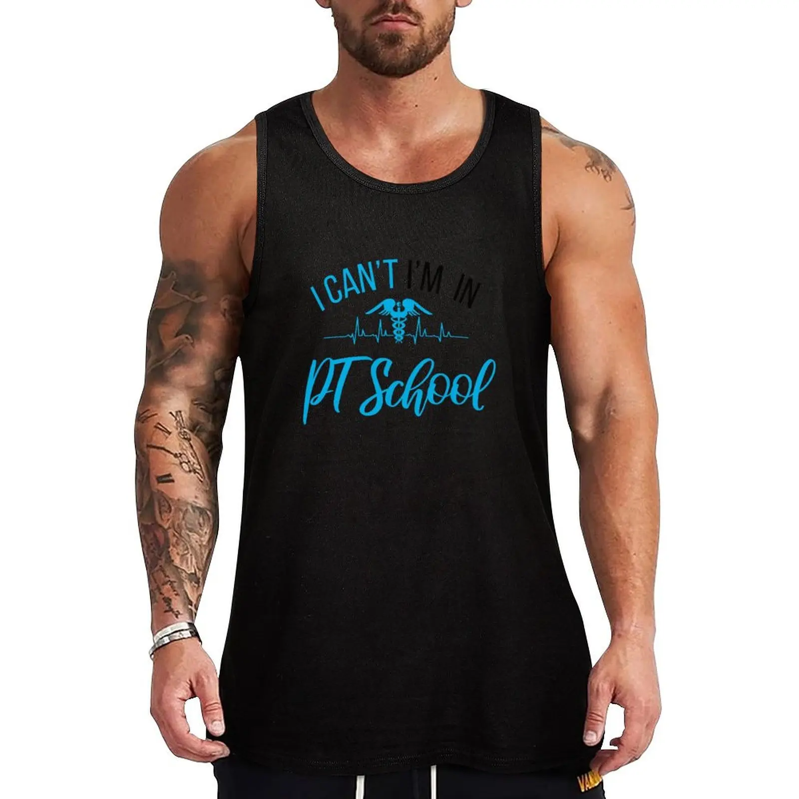 I Can_t I_M In Pt School , Physical therapy School , PT student Gift Tank Top Cotton Tank Top Soft Casual Sleeveless Shirt
