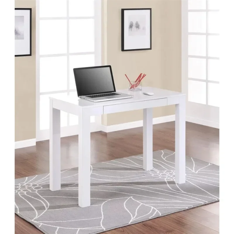 Ameriwood Home Glyndon Computer Desk with Drawer White 30”h X 39”w X 19.7”d Office Desks