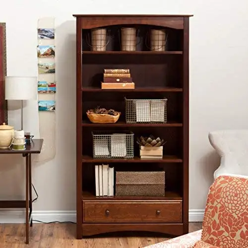 5 adjustable and sturdy shelves to hold all the books, frames and trinkets that'll dress up your space