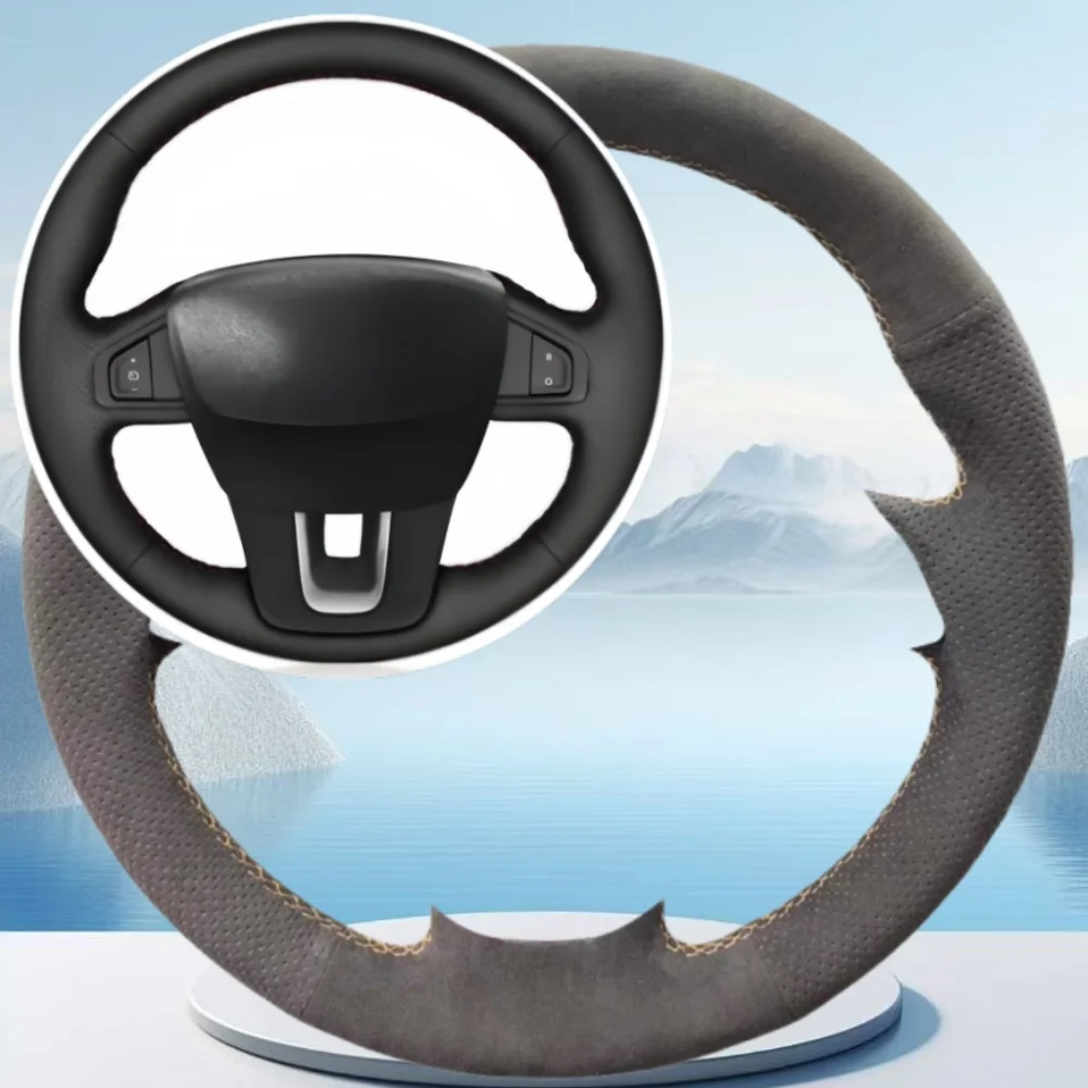 

DIY Suede Steering Wheel Cover For Renault Samsung SM5 2009-2018 Renault Laguna 2008-2015 Latitude 2010-2015 Car Accessories