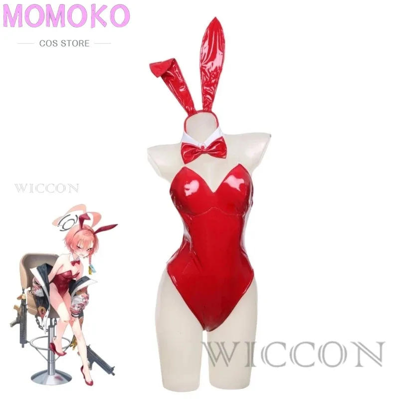 

CyAnime Blue Archive Косплей Сексуальное кожаное боди Костюм Toki Bunny Girl Sling Комбинезон Одежда на Хэллоуин