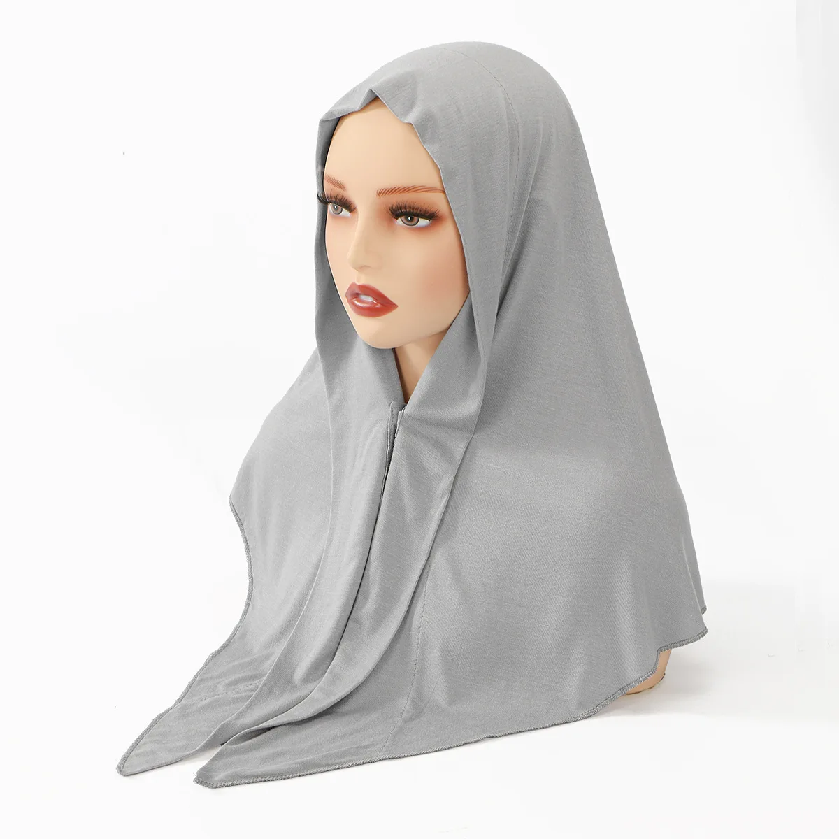 Instant Jersey Hijab mit eingebauter Magnetschnalle, einfarbig, muslimischer Hijab-Schal für Damen, weicher Islam-Turban, modischer Stirnband-Schal