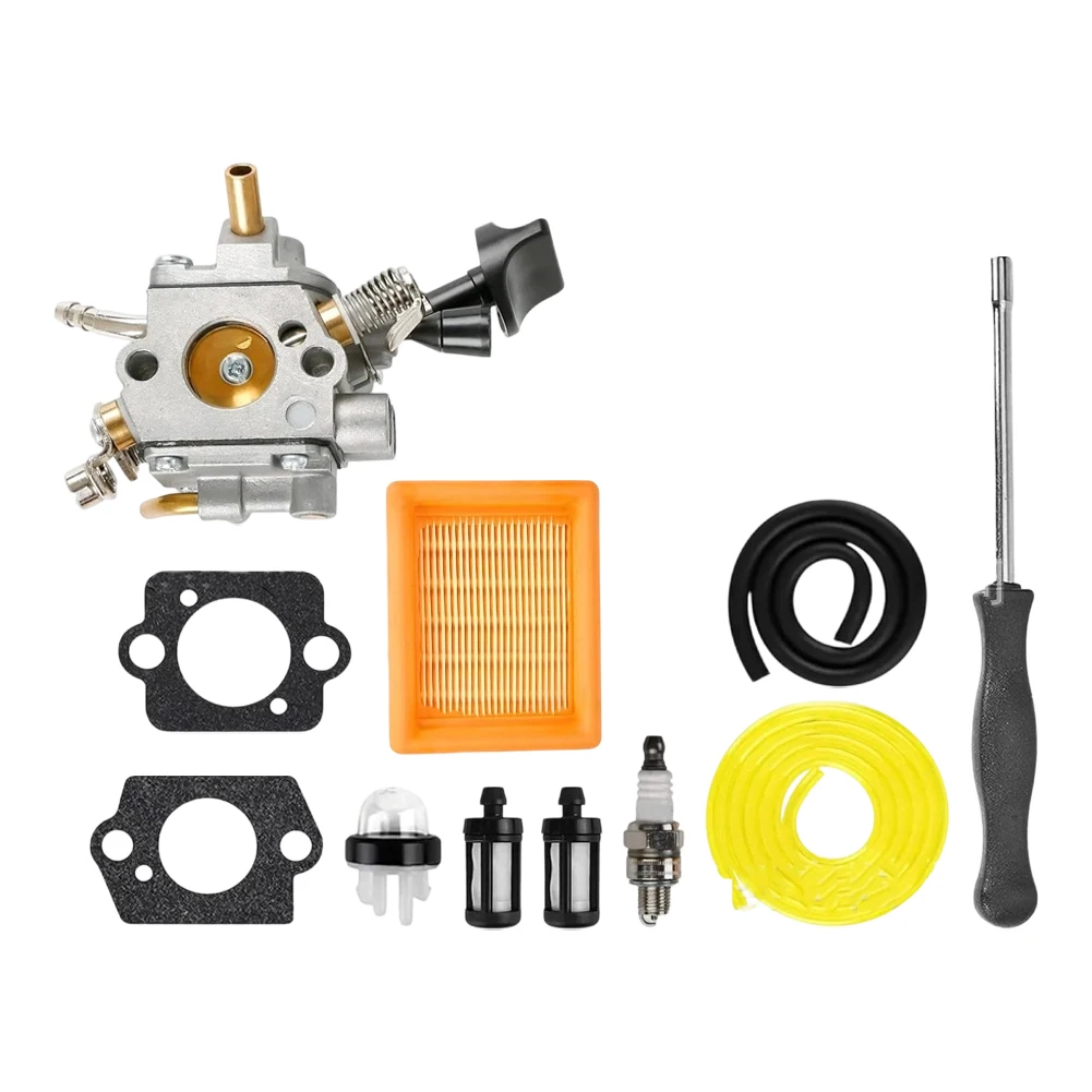 12pcs Carburetor Kit For BR800 BR800X BR800CE Backpack Blower 4283-120-0601 Replacement Parts With Air Filter Fuel Line Gasket