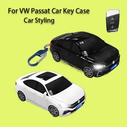For VW Passat Car Styling Model Remote Key Case for For VW 2018 Atlas Tiguan Golf 7 Magotan Smart Car Key Cover Holder Fob Bag