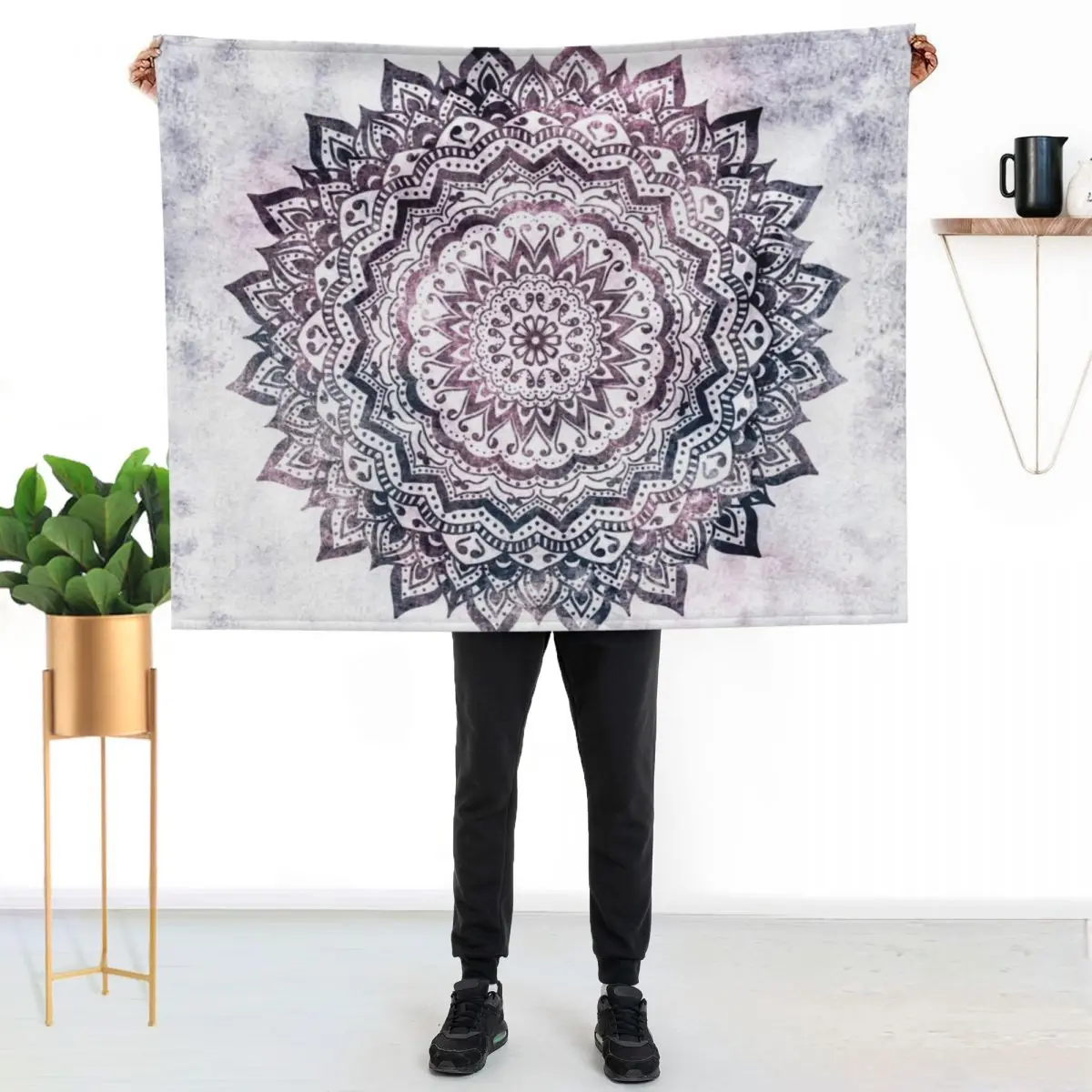 JEWEL MANDALA Throw Blanket Giant Sofa for sofa Summer Bed Soft Big For Decorative Sofa Blankets