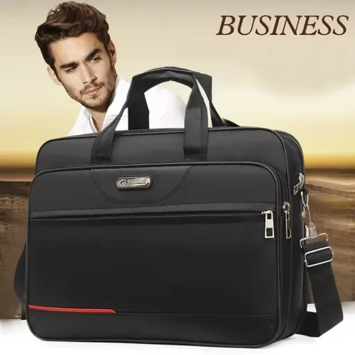 Bolsos para ordenador portátil de tela Oxford, maletín de gran capacidad para hombre, bolso de hombro para viaje de negocios