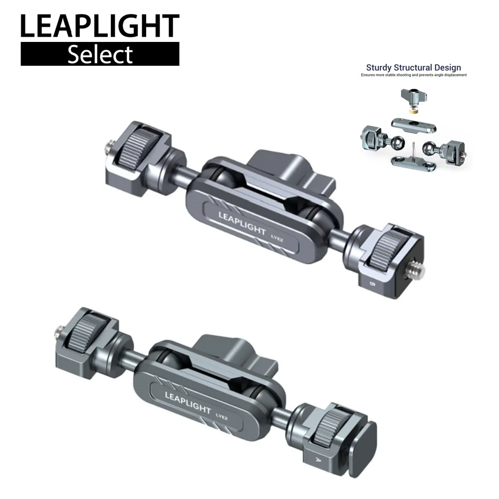 

LEAPLIGHT Upgrae Metal Magic Arm W Double Ball Head 360 1/4''Screw Extend Mount for DSLR Camera Monitor Video Mic Light Tripod