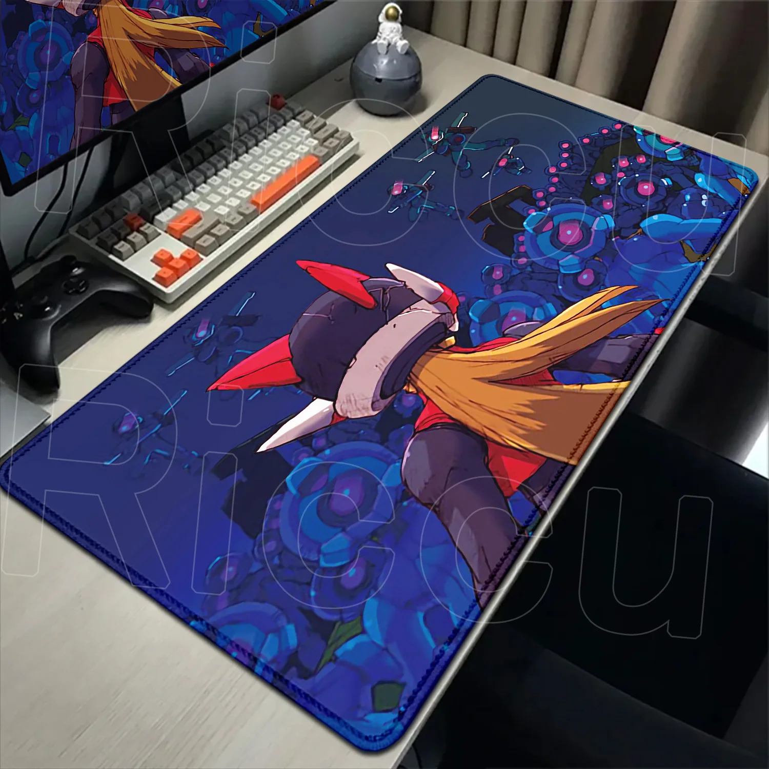 

New Cool Gaming Mousepad Megaman Anime Mouse Pad Large XXL Table Protector Mat PC Laptop Gaming 900×400mm Desk Mat Keyboard Pads