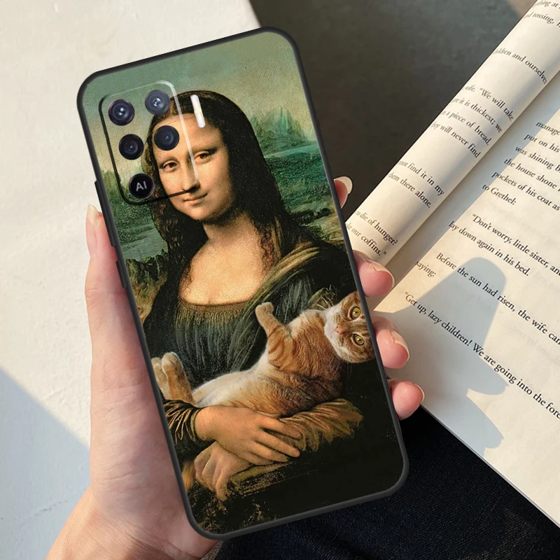ليوناردو دافنشي الموناليزا الفن حالة ل ممن لهم A54 A74 A94 A17 A57 A77 A76 A16 A96 A18 A60 A80 A40 A38 A58 A78 A98 A15 A5 Pro