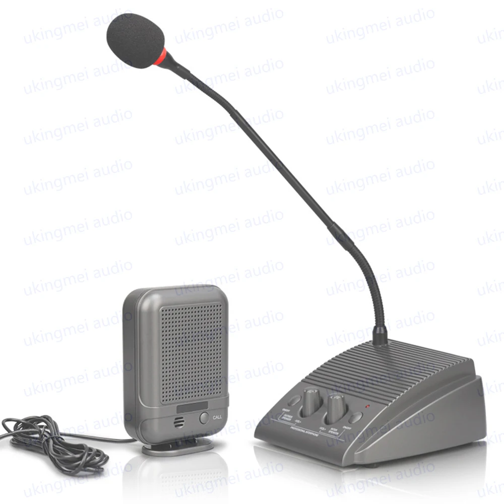 Adjustable Intercom Intercommunication Microphone For Bank Hospital Station Anti-Interference Counter Window Intercom Speaker