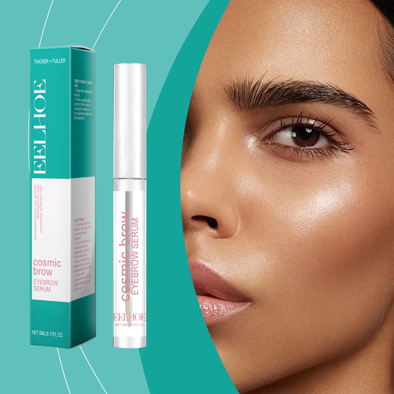 Essenza per la crescita delle sopracciglia, crescita dei peli delle ciglia, anti-caduta Idratante delicato, cura delle sopracciglia, rinfrescante e duraturo