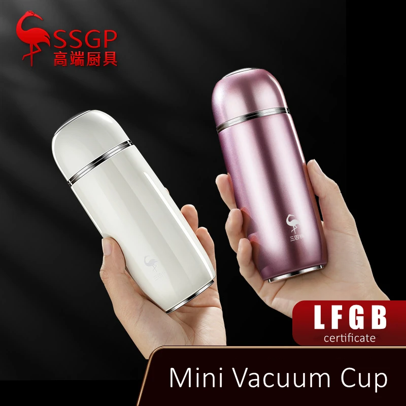 LFGB Certificate 316 Stainless Steel 170ml Portable Mini Long Term Insulation Vacuum Cup for Lady Office Weightless Thermos