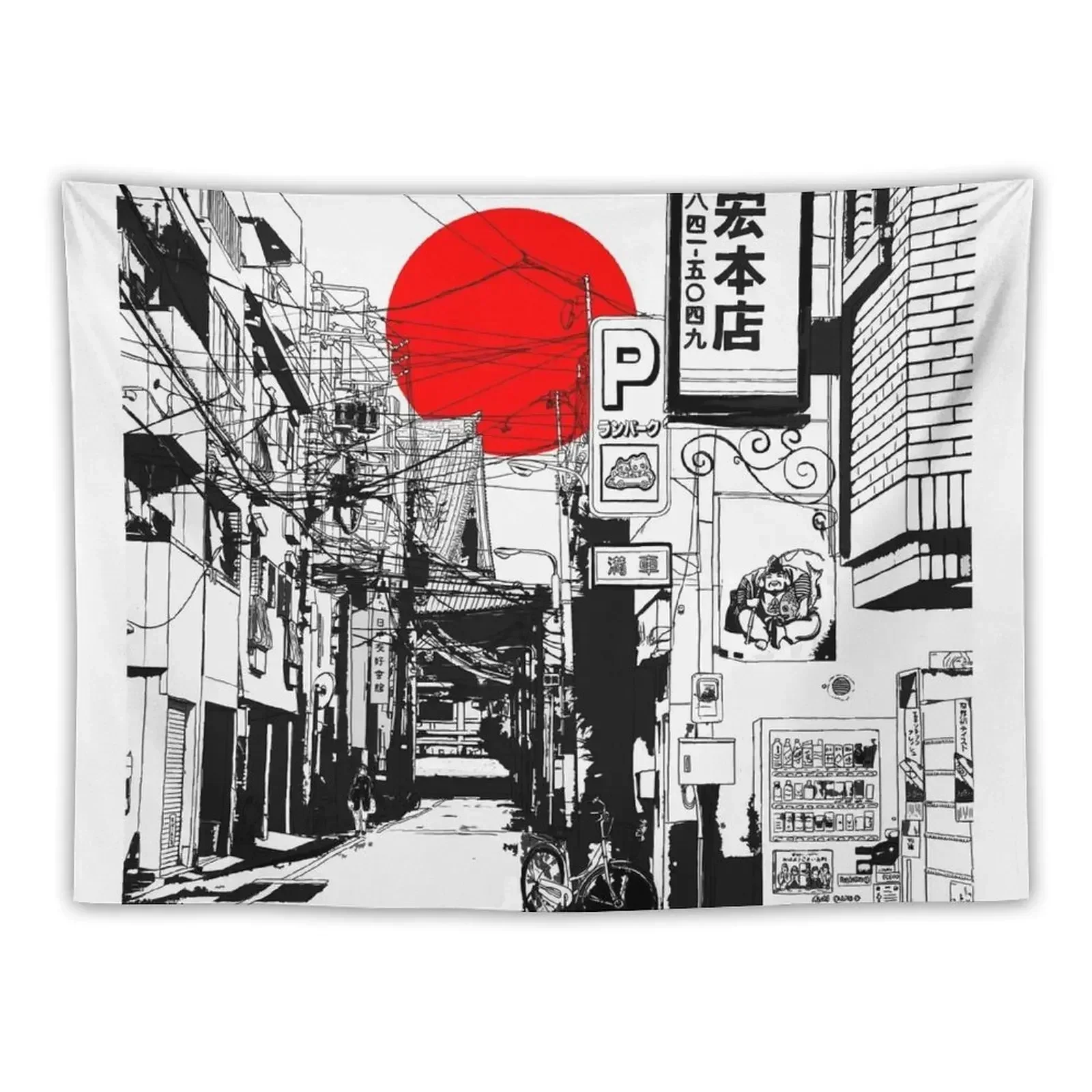 

Tokyo street sunrise Tapestry Wall Mural Room Decorations Aesthetics Room Decoration Accessories Tapestry