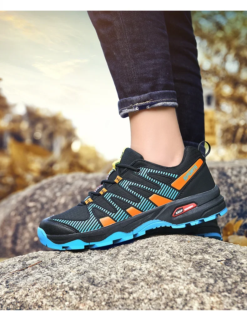 Unisex Neue Outdoor-Trekkingschuhe, Luxuriöse Designer-Freizeitschuhe, Rutschfeste Atmungsaktive Schnür-Wanderschuhe für Männer und Frauen, Komfortable Waldschuhe – Detail 17