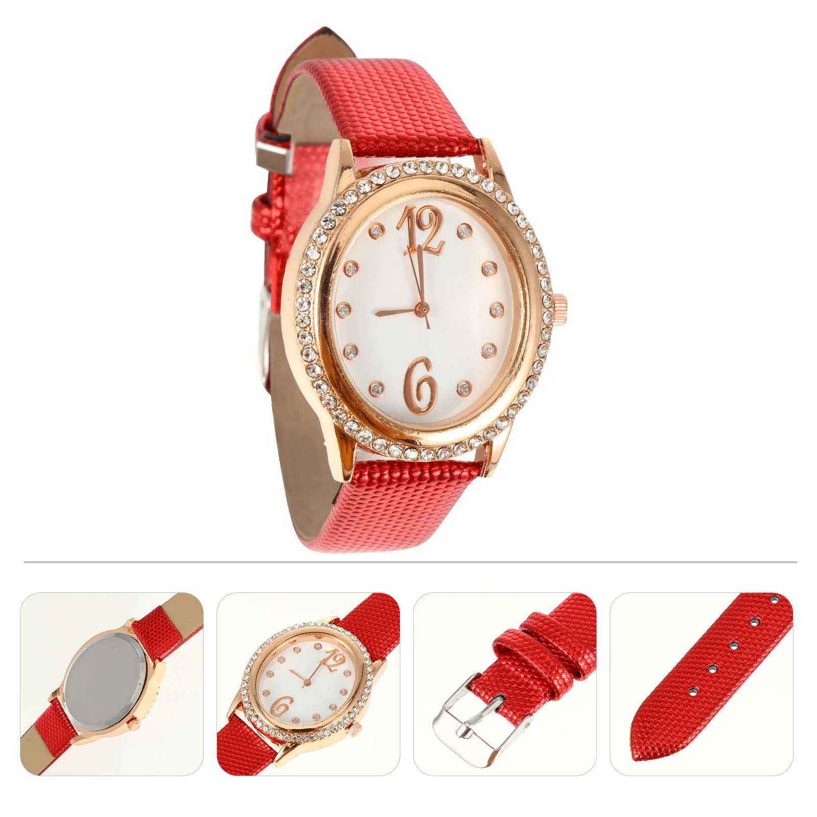

Women's Watches Quartz Wristwatch Flash Business Red Casual Ladies