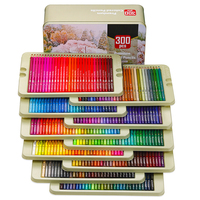 300-color iron box colored pencil set Art graffiti oil-based colored pencil drawing set HB colored drawing pencil set