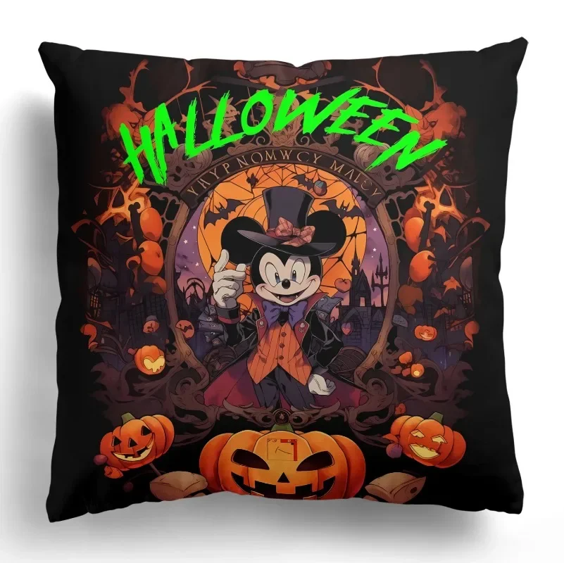 Disney Mickey Mouse Halloween Decoration Pillow Case Home Living Room Sofa Cushion Cover Holiday Party Decor Gift