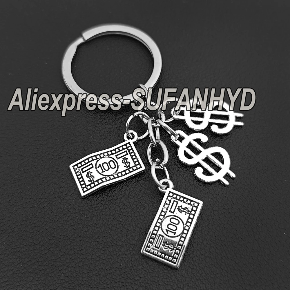 100 Dollar USD Keychain for Man Money Tree Purse for Handmade Souvenir US Currency Gift Keyring