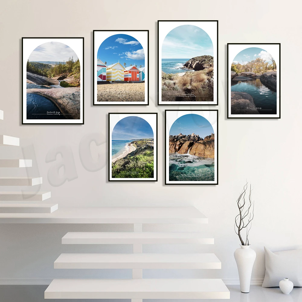 ملصق برايتون بيتش، ملبورن، بيتشورث جلين، فيكتوريا، ويفرو كونتري، خليج بريدجوواتر، بليارجوري، ملصق شبه جزيرة مورنينجتون