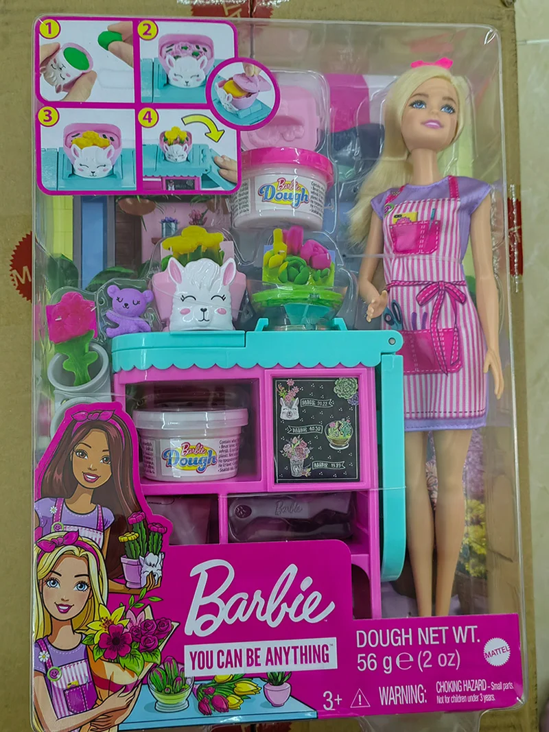Nowa Oryginalna Barbie Barbie Kwiaciarnia Seria Tematyczna Zabawki do Domku dla Lalek Rozwijająca Dziewczęca Księżniczka Przebieranki Zabawki Prezent Urodzinowy