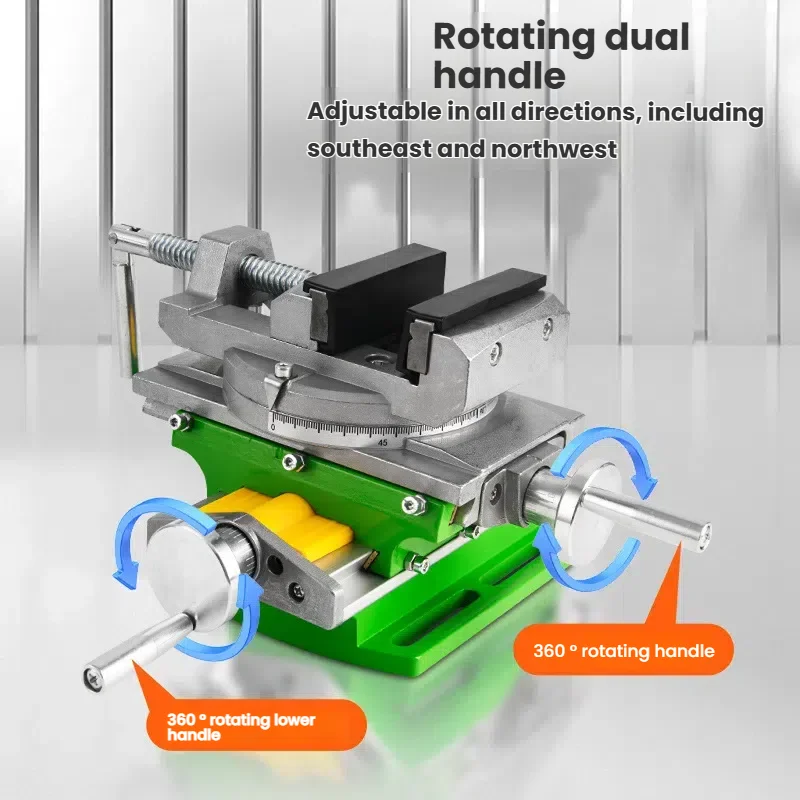 

Multifunction 3 Inch Cross Slide Vice table Compound Milling Drilling Vise Swivel Base Table Aluminium Alloy Compound Worktable