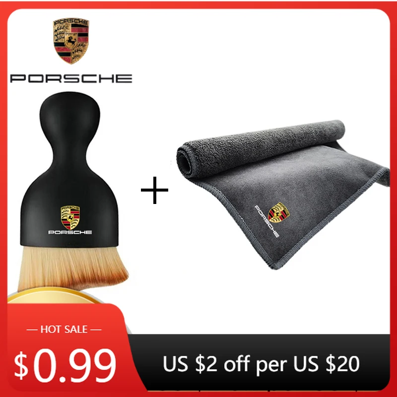 

Car Sticker For Porsche Car Cleaning Soft Brush Tool Dust Remover Suede Fleece Microfiber Wash Towel for Porsche Boxster Cayman