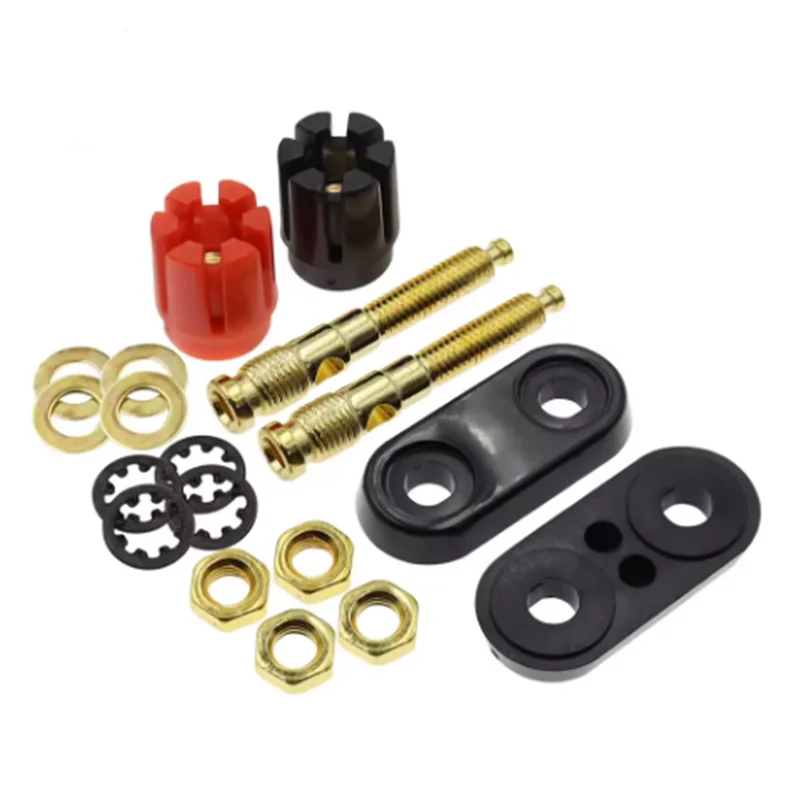 1 SZT. Wtyki bananowe Złącza Terminalowe Czerwone Czarne Złącze Terminalowe Wzmacniacza Słuchawkowego Gniazdo Bananowe Wtyk Głośnikowy